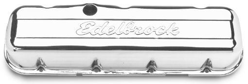 Bild på Edelbrock Valve Cover Signature Series Chevrolet 1965 and Later 396 - 502 V8 Low Chrome