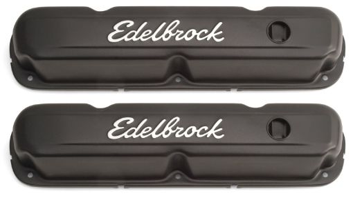 Bild på Edelbrock Valve Cover Signature Series Chrysler 1965 - 1991 318 - 340 - 360 CI V8 Black