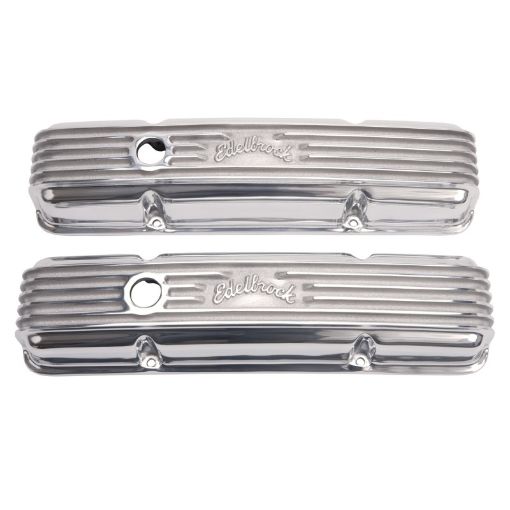 Bild på Edelbrock Valve Cover Classic Series Chevrolet 1959 - 1986 262 - 400 CI V8 Polshed