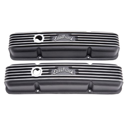 Bild på Edelbrock Valve Cover Classic Series Chevrolet 1959 - 1986 262 - 400 CI V8 Black