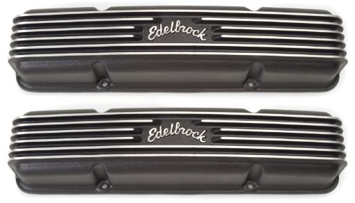 Bild på Edelbrock Valve Cover Classic Series Chevrolet 1959 - 1986 262 - 400 CI V8 Black