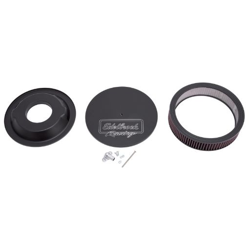 Bild på Edelbrock Air Cleaner Victor Series Round Aluminum Top Cloth Element 14In Dia X 3 125In Black