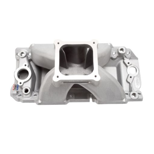 Bild på Edelbrock Manifold Chevy BB 9 8 Deck (Short) Super Victor 565 Thick Flange Rect Port Heads