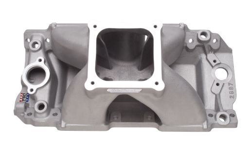 Bild på Edelbrock Manifold BBC Super Victor 632 Tall Deck Conventional Rect Port Heads