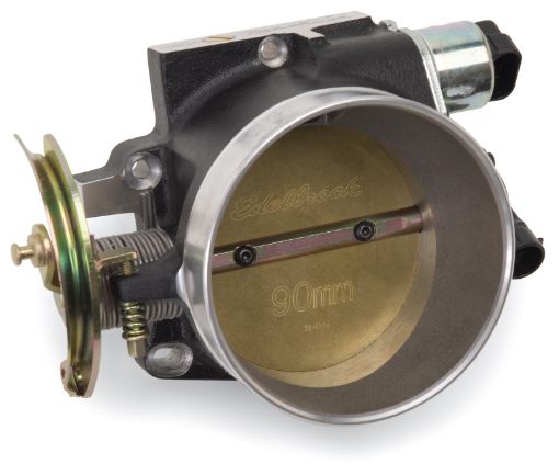 Bild på Edelbrock Throttle Body Victor Universal LS1 90mm Black Mini Texture Powder Coating