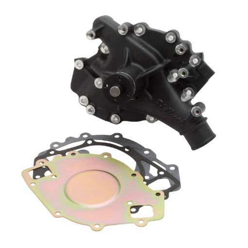 Bild på Edelbrock Water Pump High Performance Ford 1970 - 92 429460 CI V8 Standard Length Black Finish