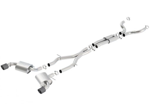 Bild på Borla 16 - 17 Chevy Camaro 6.2L 4.5in Carbon Fiber Tips Single Split Exit S - Type Catback Exhaust