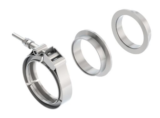 Bild på Borla Universal 2.5in Stainless Steel 3pc V - Band Clamp w Male and Female Flanges