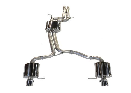 Bild på AWE Tuning Audi 8R Q5 3.2L Non - Resonated Exhaust System (Downpipe - Back) - Polished Silver Tips