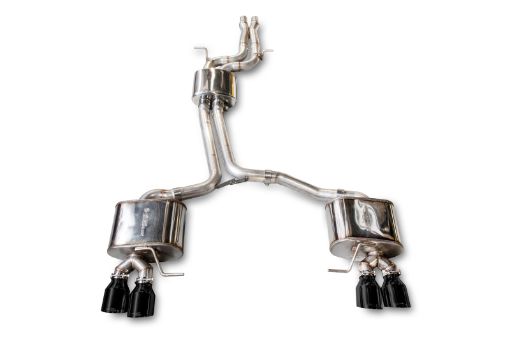 Bild på AWE Tuning Audi 8R SQ5 Touring Edition Exhaust - Quad Outlet Diamond Black Tips