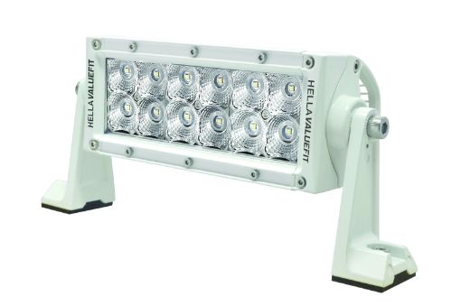 Bild på Hella Value Fit 8in Light - 36W Dual Row White Housing Flood Beam - LED