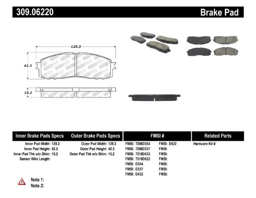 Bild på StopTech Performance 87 - 92 MK3 Supra Rear Brake Pads