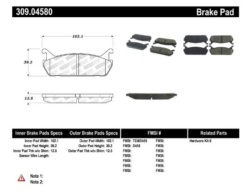 Bild på StopTech Performance 90 - 93 Mazda Miata Rear Brake Pads D525