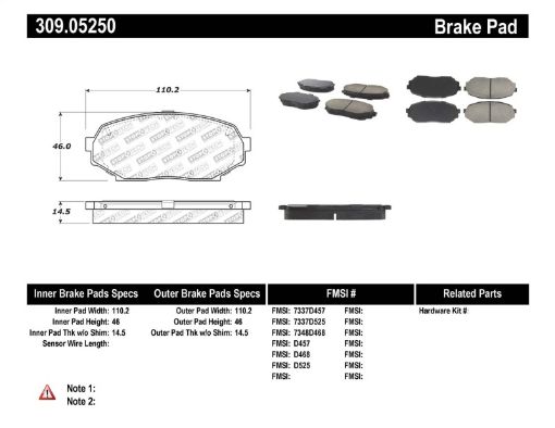 Bild på StopTech Performance 90 - 93 Mazda Miata Front Brake Pads D525