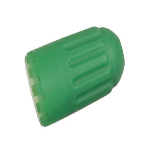 Bild på Schrader TPMS Plastic Green Sealing Snap - In Valve Cap - 100 Pack