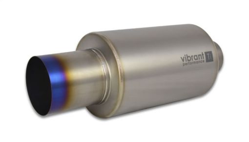 Bild på Vibrant Titanium Muffler wStraight Cut Burnt Tip 2.5in. Inlet 2.5in. Outlet