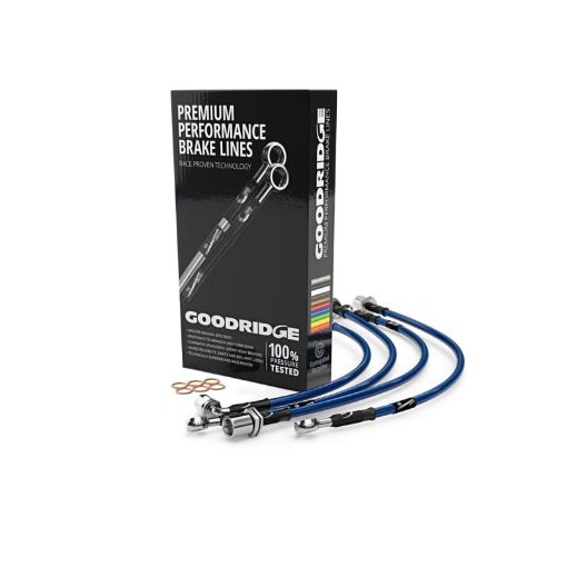 Bild på Goodridge 15 - 18 Ford Focus RS MK3 Phantom Stainless Steel Brake Line Kit - Electric Blue