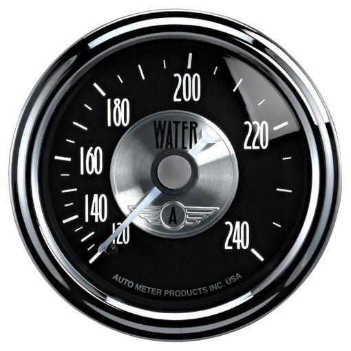 Bild på Autometer Prestige Series Black Diamond 2 - 116in 120 - 240 Deg F Water Temp Gauge