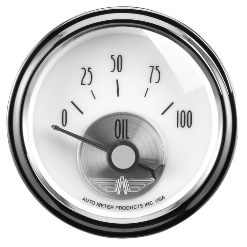 Bild på Autometer Prestige Series Pearl 2 - 116in 100PSI Electronic Oil Pressure Gauge