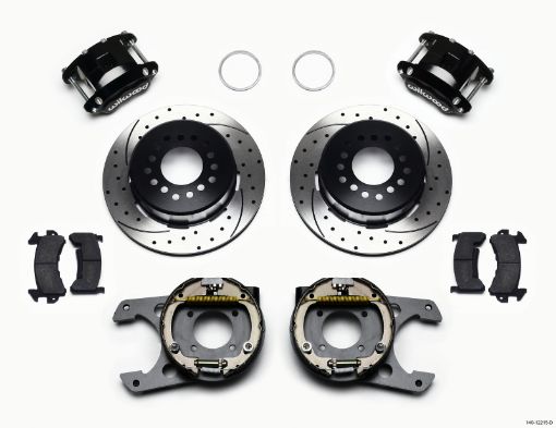 Bild på Wilwood D154 PS Park Brake Kit Drilled Chevy 12 Bolt 2.75in Off w C - Clips