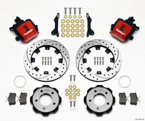 Bild på Wilwood Combination Parking Brake Rear Kit 12.19in Drilled Red 2006 - Up Civic CRZ