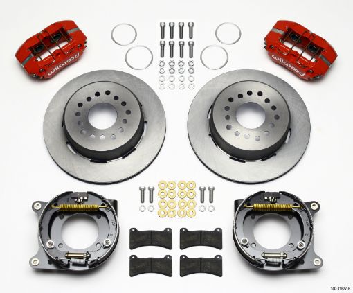 Bild på Wilwood Dynapro Low - Profile 11.00in P - Brake Kit - Red Impala 59 - 64 Corvette 57 - 62