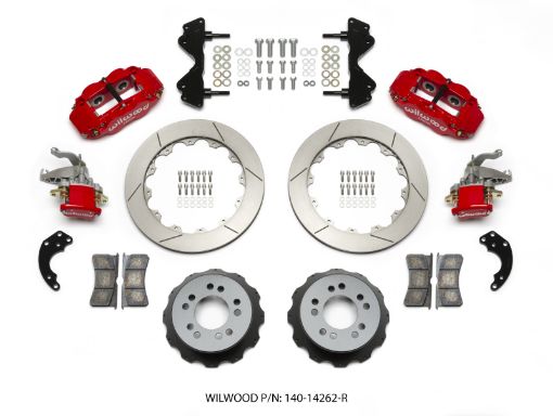 Bild på Wilwood Narrow Superlite 4R MC4 Rear Kit 12.88 Red Currie Pro - Tour Unit Bearing Floater