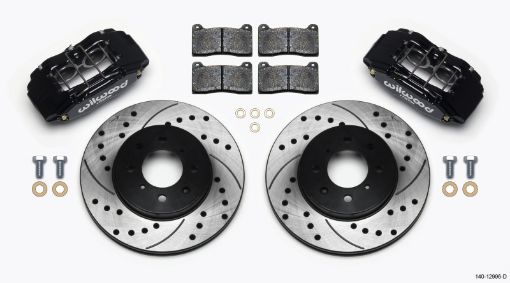 Bild på Wilwood DPHA Front Caliper Rotor Kit Drilled Honda Acura w 262mm OE Rotor