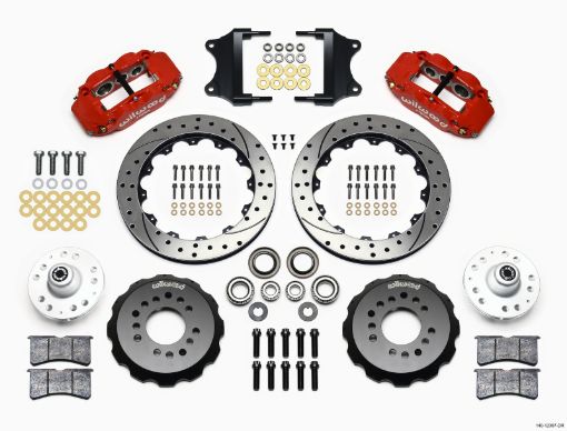 Bild på Wilwood Narrow Superlite 6R Front Hub Kit 12.88in Red Heidts Tri - 5 2 inch Drop Spindle