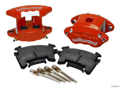 Bild på Wilwood D154 Rear Caliper Kit - Red 1.12 1.12in Piston 1.04in Rotor