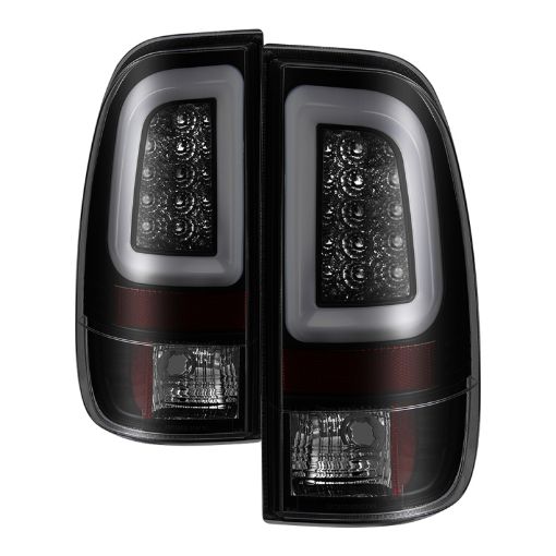 Bild på Spyder 08 - 16 Ford Super Duty F - 250 V3 Light Bar LED Tail Lights - Blk Smoke ALT - YD - FS07V3 - LBLED - BSM