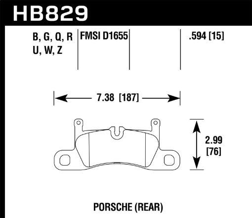 Bild på Hawk 12 - 17 Porsche 911 Performance Ceramic Street Rear Brake Pads