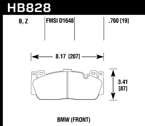 Bild på Hawk 12 - 17 BMW M6 14 - 17 BMW M6 Gran Coupe 13 - 16 BMW M5 Performance Ceramic Front Brake Pads