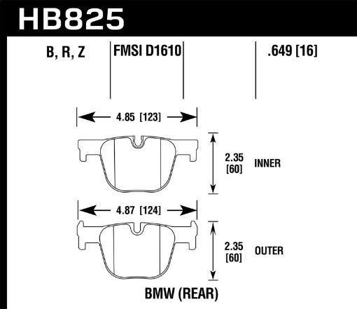 Bild på Hawk 13 - 15 BMW 335i335i xDrive 14 - 16 BMW 435i435i xDrive HPS 5.0 Rear Brake Pads