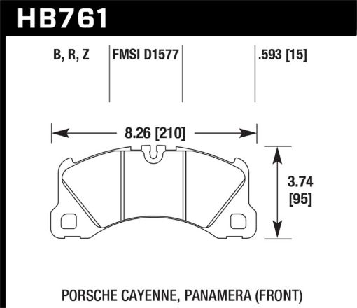 Bild på Hawk 10 - 13 Porsche Panamera 15 - 17 Porsche Macan Turbo HPS 5.0 Front Brake Pads