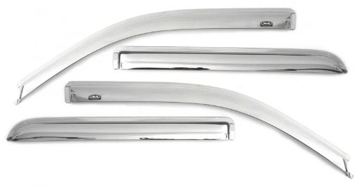 Bild på AVS 07 - 18 Toyota Tundra Double Cab Ventvisor Front Rear Window Deflectors 4pc - Chrome