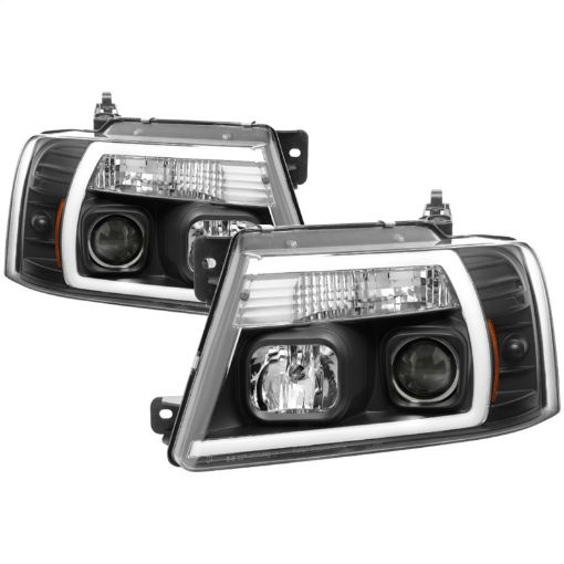 Bild på Spyder 04 - 08 Ford F - 150 Projector Headlights - Light Bar DRL - Black PRO - YD - FF15004V2 - LB - BK