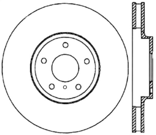 Bild på StopTech 06 - 18 Nissan Maxima SportStop Cryo Slotted Drilled Front Right Rotor