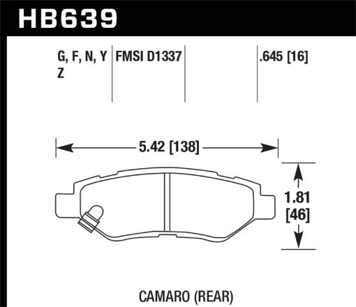 Bild på Hawk 10 - 15 Chevrolet Camaro 3.6L 08 - 14 Cadillac CTS (wJE5J55 Brakes) DTC - 60 Race Rear Brake Pads