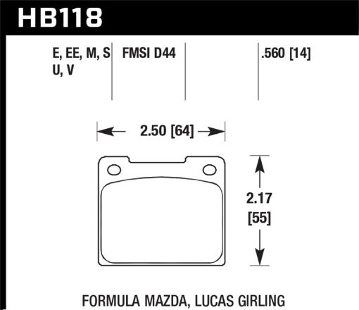 Bild på Hawk 65 - 80 Triumph Spitfire (MKIIIMKIV) DTC - 70 Race Front Brake Pads