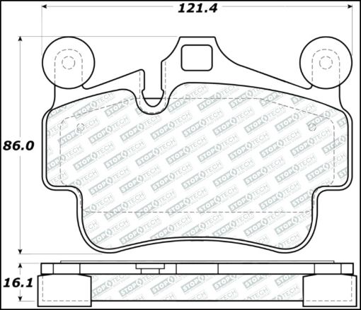 Bild på StopTech Street Select 17 - 18 Porsche 718 BoxsterCayman (wCeramic Brakes) Front Brake Pads