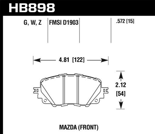 Bild på Hawk 17 - 19 Fiat 124 Spider Performance Ceramic Front Brake Pads