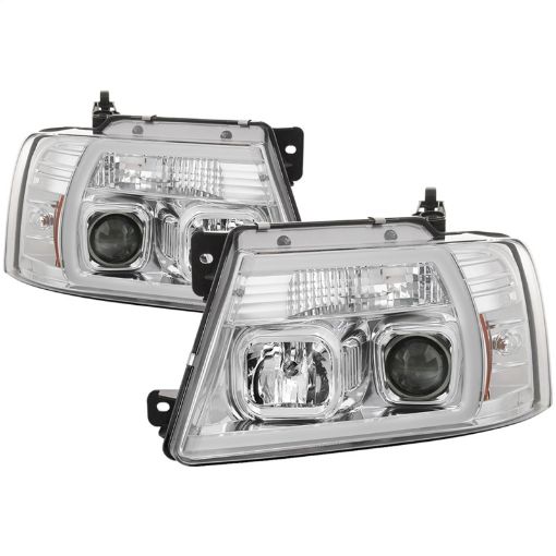 Bild på Spyder 04 - 08 Ford F - 150 Light Bar Projector Headlights - Chrome (PRO - YD - FF15004V2 - LB - C)